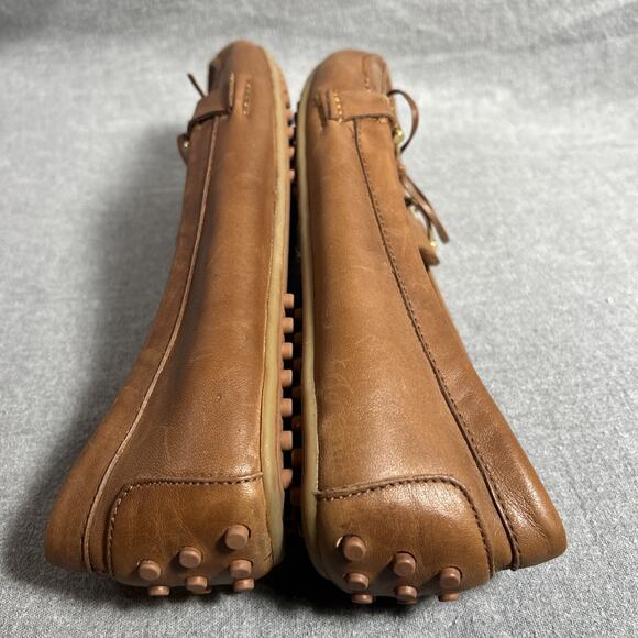 Lauren Ralph Lauren Briley Leather Loafers Size 8.5 B Brown Moccasin Slip-On - Picture 5 of 7